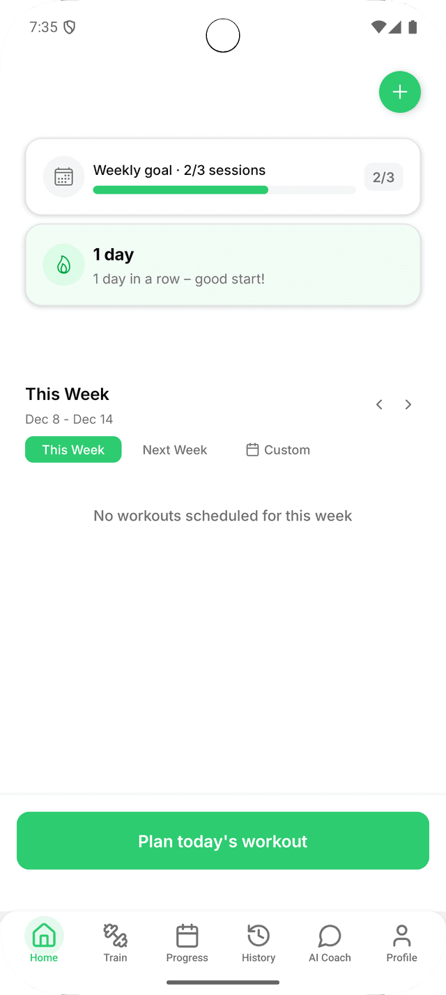 ClimbingDad App - Dashboard